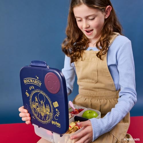 Image of b.box Harry Potter Lunch Box for Big Eaters All Ages - 8.5 Cup Leak Proof Bento Box with 4 Compartments, School Lunch Container with Ice Pack, Dishwasher Safe, BPA-Free, PFAS-Free