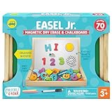 Chuckle & Roar - Easel Jr. Magnetic Dry-Erase and Chalk Playing Board - Engaging Art and Craft Board for Kids - Preschool Classroom Staple