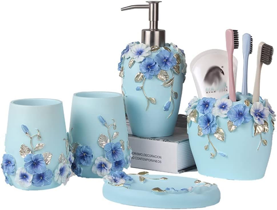 Wedding Gift Bathroom Five-Piece Set European Bathroom Supplies Kit Toilet Wash Cup Toothbrush Holder Set