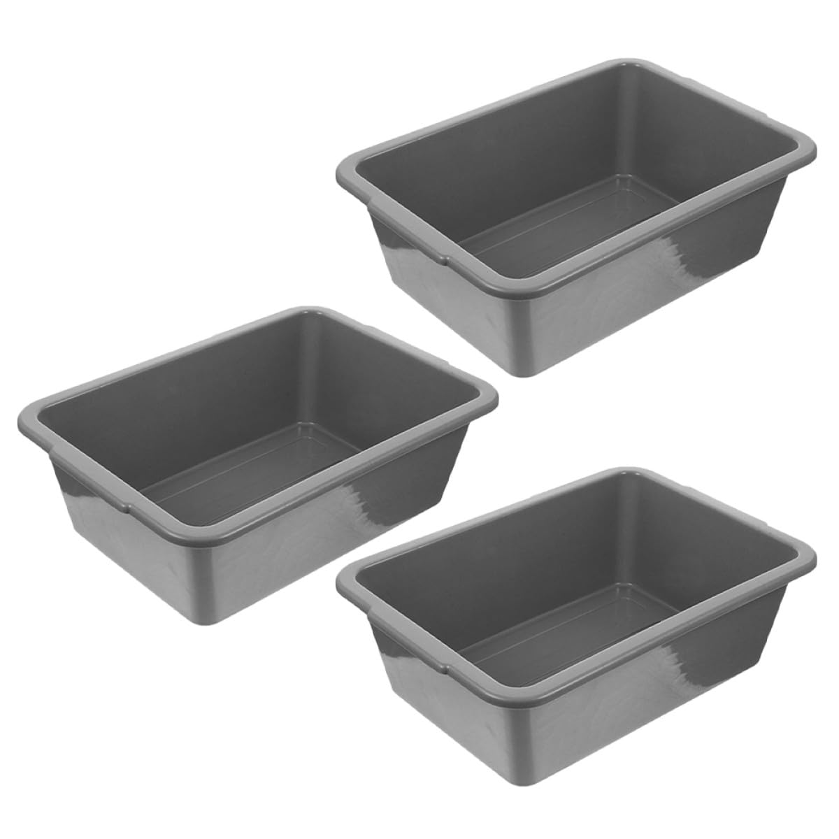SUPVOX Contenitori Multiuso in Plastica Pp Vaschette Rettangolari Set 3 Pezzi Leggere e Impilabili per Raccolta e Lavaggio Stoviglie per Cucina e Giardino