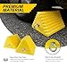 MaxxHaul 51169 Polyfoam Wheel Chocks with Steel Eyebolt – 2-Pack – 10″ × 8″ × 6″ Heavy-Duty Structural Foam – Bright Yellow – Vehicle & Trailer Safety for Cars, Trucks, RVs, Boats, ATVs