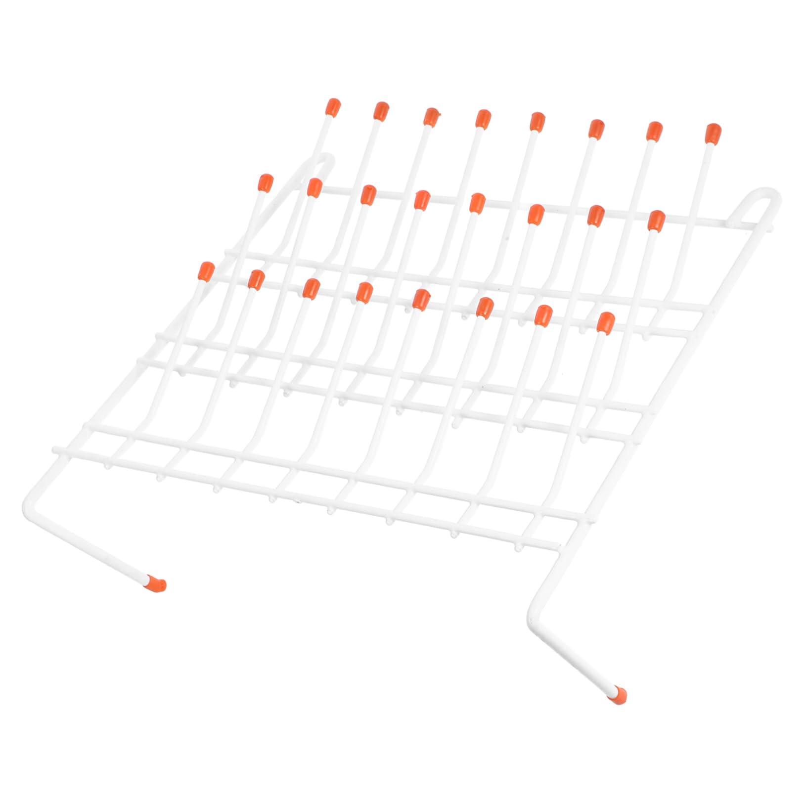 Ciieeo Rack Portaprovette 24 Posti per Laboratorio in Ferro Bianco di Essiccazione Leggero e Facile da Trasportare per Provette e Becher per Uso Industriale e Laboratoriale