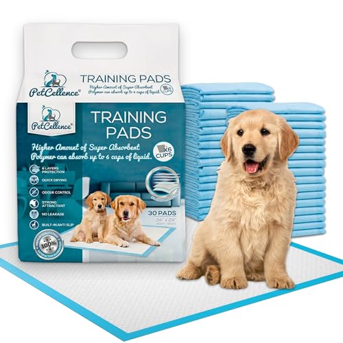Image of Puppy Training Pads 30 Count - Ultra Absorbent Large Pee Pads for Dogs - 24 inch x 24 inch - Perfect Leak-Proof Dog Pads - Protect Floors & Carpets