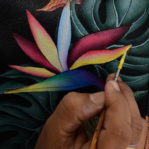 Anuschka Women's Hand-Painted Genuine Leather Two Fold RFID Blocking Wallet2