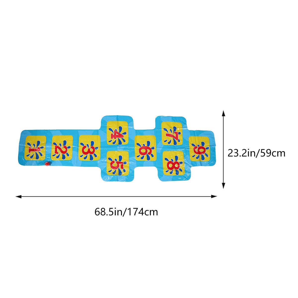 Tapete de Juego Digital de Agua Inflable para Niños Azules