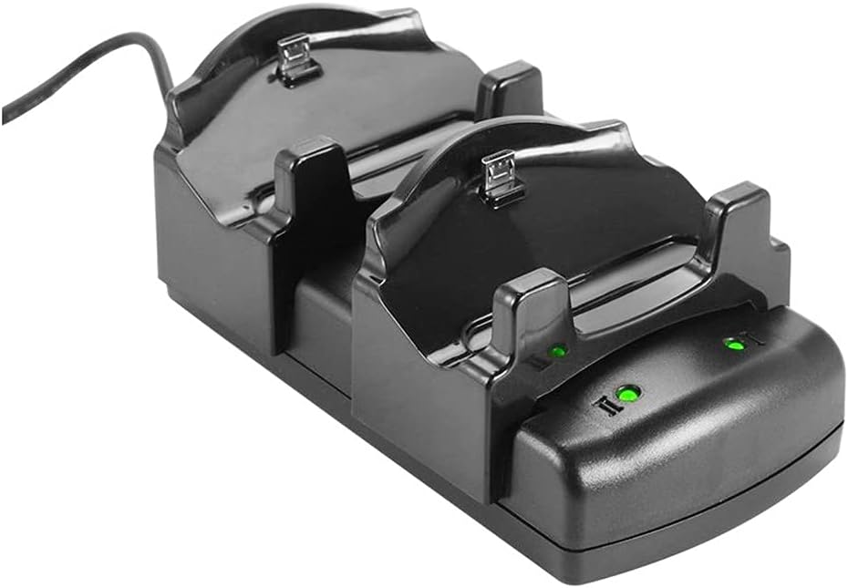 Kailisen Playstation 3 Controller Charger PS3 / PS3 Move / PS4 Docking Charging Station with USB Cable, [Dual Slot] Charging Dock Station Removable Charger Stand