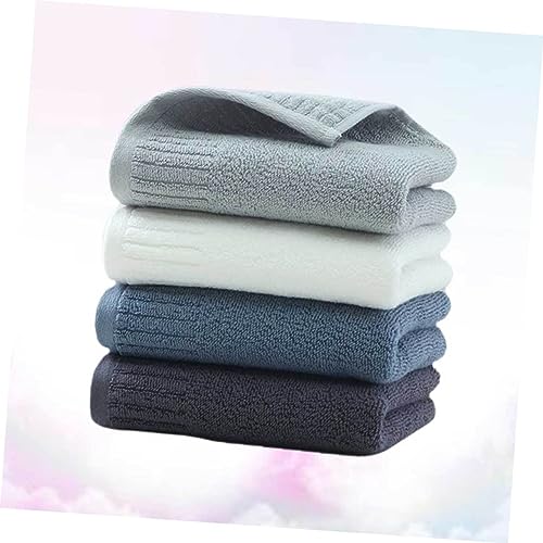 Serviette de toilette pur coton épaisse grise avec accessoires de salle de bain assortis - 7