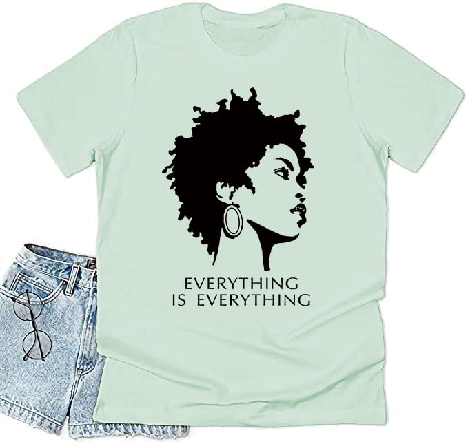 Image of Black History Shirts Black Graphic tees for Men and Women, Magic Fashion Afro American Natural Hair Vintage Melanin T-Shirts
