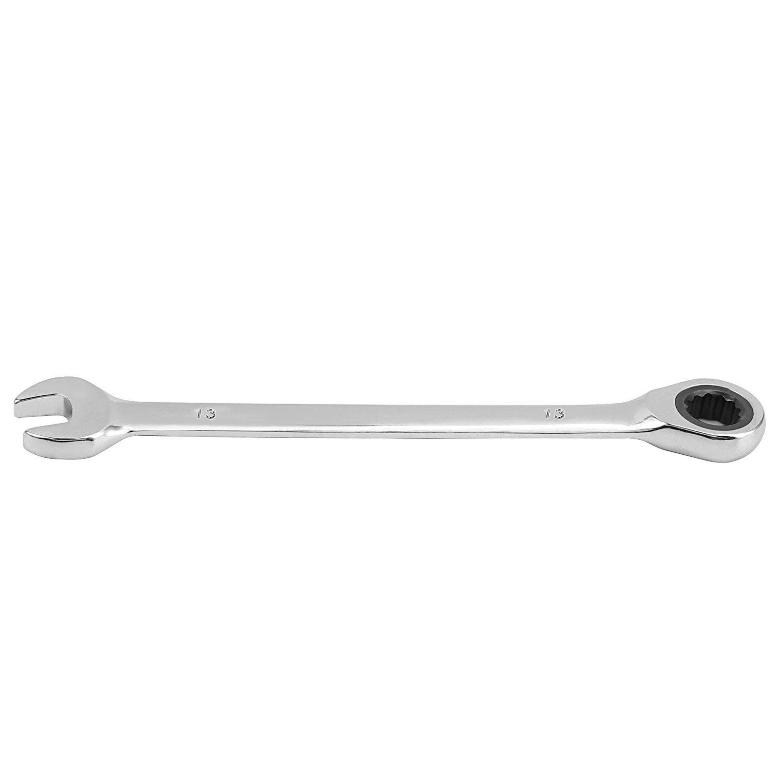 ZOENHOU 2 PCS Ratchet Wrench, 13mm Reversible Ratcheting Wrench Set, 12 Pt. Metric Ratcheting Combination Wrench CRV Steel Gear Spanner with 5°Movement and 72 Teeth for Projects