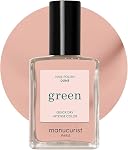 Manucurist Green Quick Dry Nail Polish Hollyhock - Blackish Red Nail Polish - 9-Free, Plant-Based and Vegan - Non Toxic - Natural Classic - Nails Care - Manicure - Made in France - 0.5 fl oz