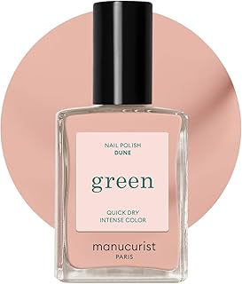 Manucurist Green Quick Dry Nail Polish Dune (Sandy Beige) - 9-Free, Plant-Based and Vegan - Non Toxic - Natural Classic - Nails Care - Manicure - Made in France - 0.5 fl oz