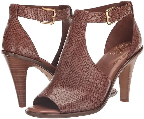 Vince Camuto Women's Frasper Buckle High Heel Bootie Ankle Boot, Warm Caramel, 8 | Image 6