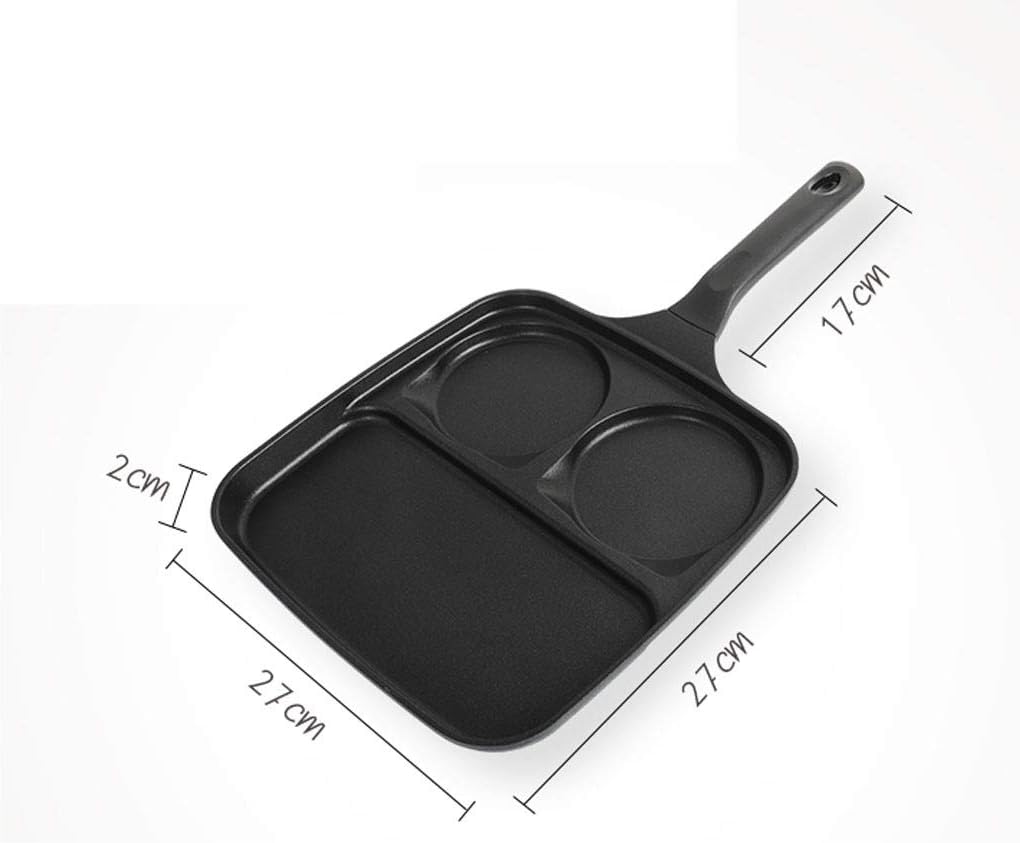 Black Pan - Multifunctional Non-stick Pan with Metal Three-hole Design Household Cookware