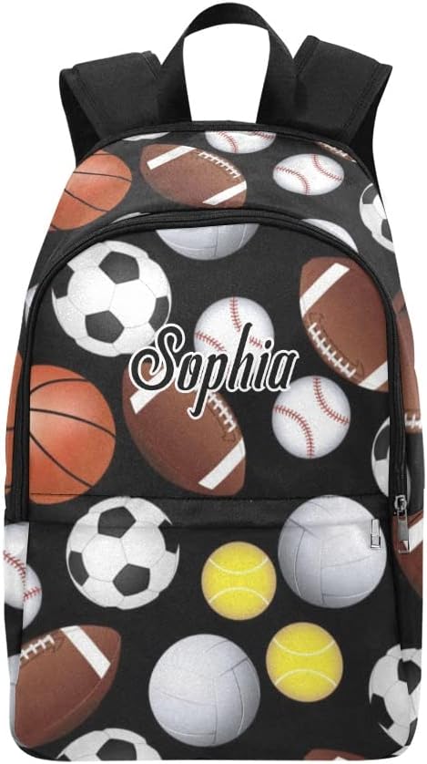 Personalized Little Girls Dance Glitter and Bow Printing Backpack with Name Custom Travel Bag for women Men