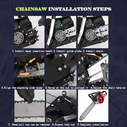 Gas Chainsaw 58CC with Quick-Switch Dual Bars (18/20 Inch),Gas Powered Chain saw 2 Stroke Handed Petrol Gasoline for Cutting Wood Outdoor Garden Farm Home by WOIZAO - Image 7