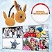 Pokemon Earmuffs for Kids, 7–12 years, Winter Ear Muffs with Soft Faux Fur, Fuzzy Ear Covers, Kids Earmuffs, Eevee, Charizard, Anime Gifts for Boys (Multi Eevee)
