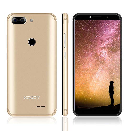 XGODY 3G GSM Unlocked Cell Phones 5.5 inch 18:9 IPS Screen Display 5MP Dual Camera Global Band for T-Mobile/AT&T/MetroPCS 8GB Android 7.0 (Gold, 5.5 inch)