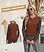 Ohhettm Sweatshirt for Women Crewneck 2026 Fashion Cable Knit Long Sleeve Loose Lightweight Sweater Fall Pullover Blouses Top Mocha Brown L