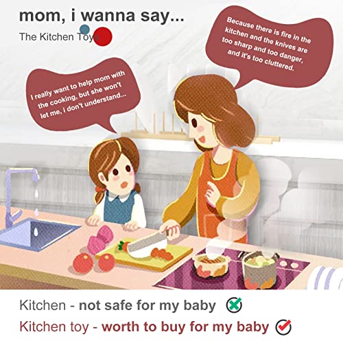 LAOJIA Tocar frutas comidas 52 PCS Brinquedo infantil de cozinha para brincar de brinquedo com panel