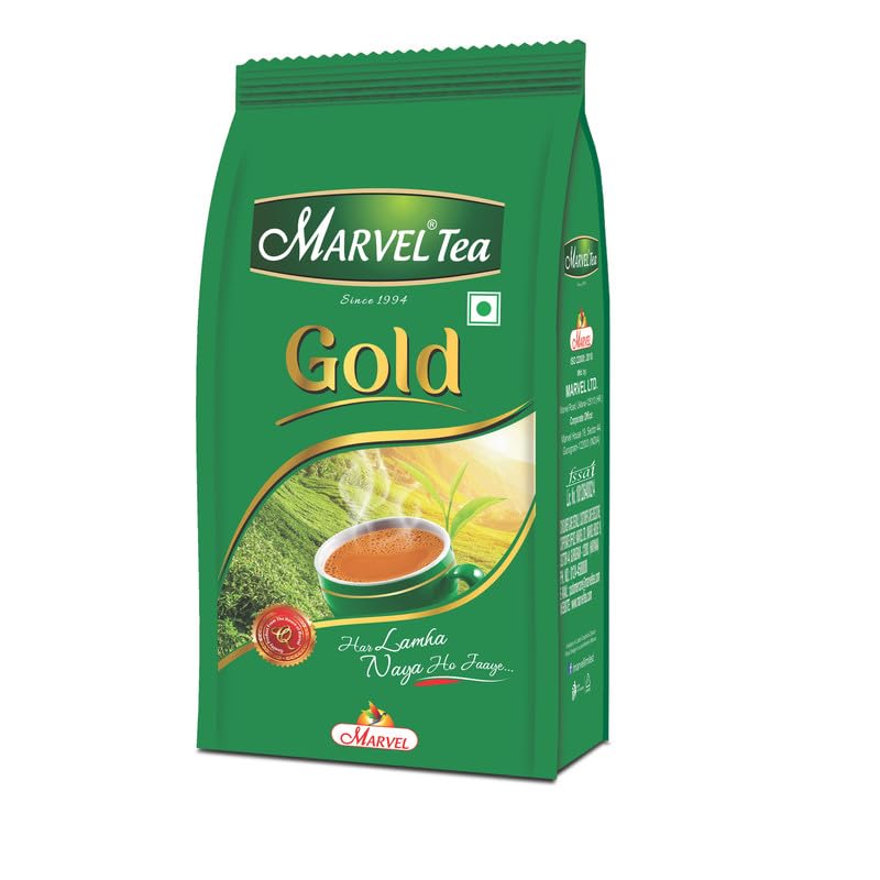 Image of Marvel Gold Tea 250g with Kadak CTC, Handpicked Strong Chai From Assam & Darjeeling, Refreshing Aroma & Rich Taste - Black Tea
