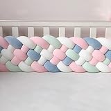 WLXFF Trenza Cuna Bebe Parachoques Cuna Bebe Protector Cuna Trenzado Cambiador...
