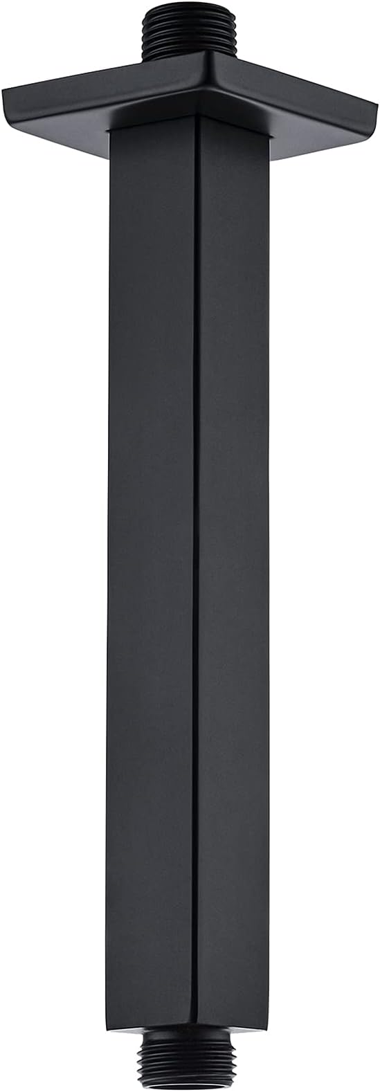 HANEBATH 8 Inch Square Ceiling Mount Shower Arm and Flange, Matte Black Shower Head Extension Arm