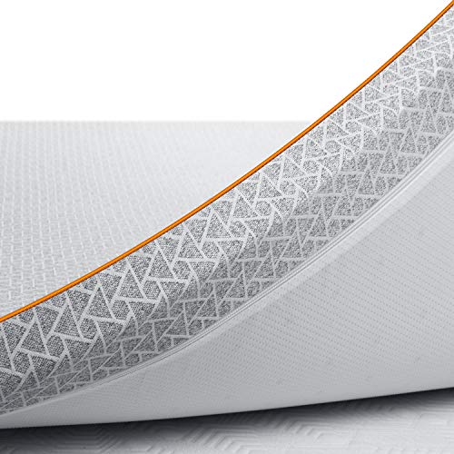 Maxzzz Memory Foam Mattress Topper Twin, 2 Inch Bamboo Charcoal Mattress Topper Bed Topper With Removable Soft Cover, Ventilated Design & Certipur-Us Certified Foam Topper(Twin) #TOP5