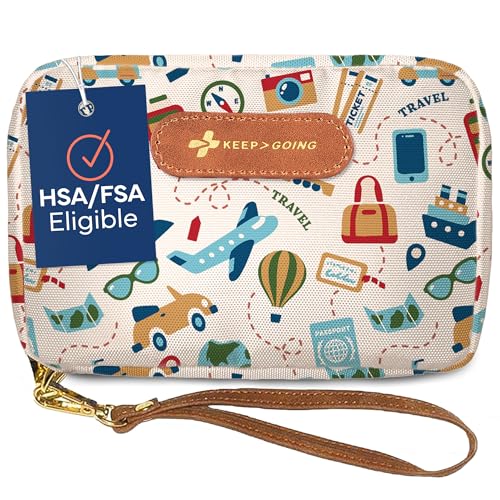 KeepGoing Travel First Aid Kit 130 Pc. for Car, Home, Hiking, Camping and Outdoor Emergencies – First Aid Kit Travel Size TSA-Approved