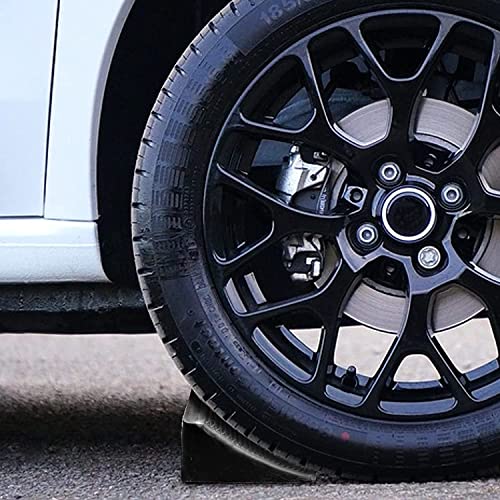 Fasmov 4 Pack Solid Rubber Heavy Duty Wheel Chock, Premium Chock For Car, Travel Trailers, Rv, Truck, And Atv #TOP3