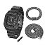 Rhodium Black Watch + 2 Chains
