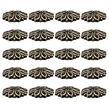 BESPORTBLE 20 Piezas de Decoración para Caja de Madera Retro en Aleación de Zinc, Parches Decorativos Tallados para Cajas Delicadas, Accesorios para Manualidades en Hogar y Oficina