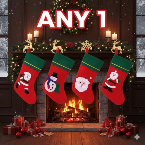 Image of Santa Gift Socks Hanging Christmas Decoration| Pouch for Gifts | Items for Home & Office | Festive Hangings, Ornaments | Any One | PoPo Toys 