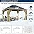 COVERONICS 13FT x 15FT Outdoor Cedar Wooden Gazebo - Patio Wood Frame Gazebo with Galvanized Steel Hardtop, Heavy-Duty Hardtop Gazebo with Netting & Curtains for Garden, Poolside, Deck, Backyard