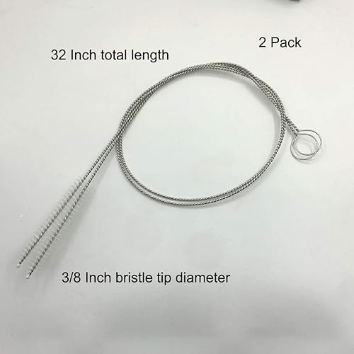 Miniatura 3 de 2 cepillos de limpieza con punta de cerdas de 38 x 32 pulgadas de largo, herramienta de limpieza flexible para barriles limpios, tubo de