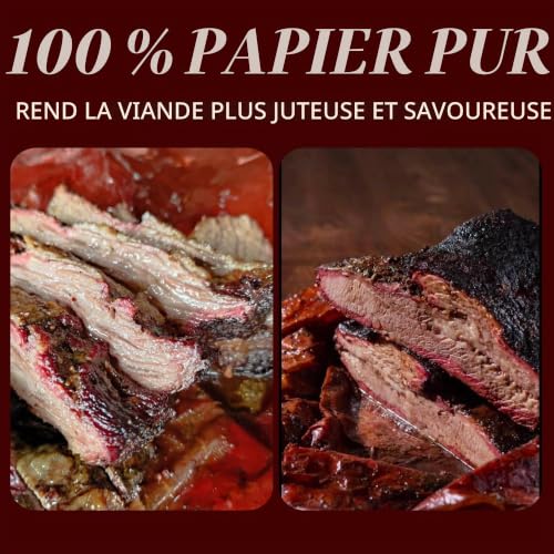 Tikxlafe Papier de boucherie rose, rouleau de 15 m, papier kraft pour barbecue - largeur 45 cm Le papier de boucherie original pour des résultats de cuisson parfaits pour le barbecue – vue 5