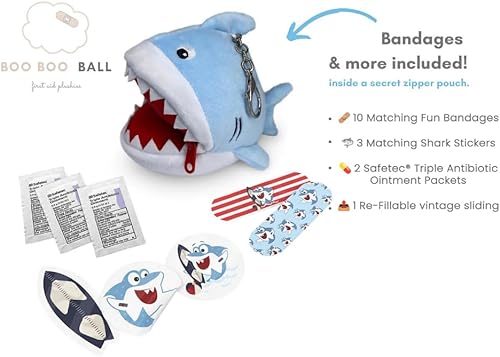 Miniatura 3 de Kit de primeros auxilios de Finn Shark  Mini kit de primeros auxilios incluye llavero  Kit de primeros auxilios de viaje  Pequeño botiquín de