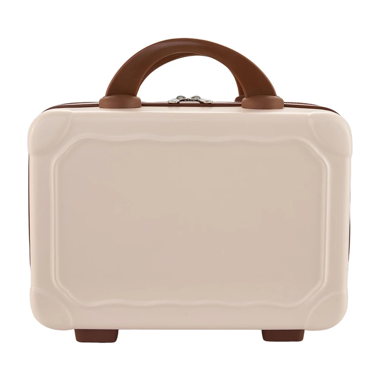 Estuche portátil de Viaje for Maquillaje y manicura, Resistente al Agua para Viajes de Negocios(Beige)