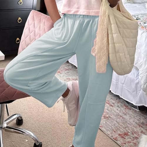 Ainangua Womens Baggy Barrel Wide Leg Sweatpants Casual Mid Rise Elastic Waisted Palazzo Harem Pants with Pockets2