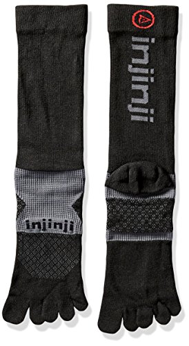 Injinji Multi-Sport Plus Midweight Crew Socks Black M