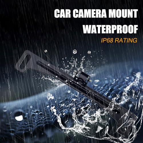 Image of 1 PC Car Rear View Camera License Plate Holder, 7 inch Long Metal Durable Waterproof Installation Tool for 0.51 inch Camera, Stable and Anti-Shake Driving Recorder Stand, Universal for Cars (Black)