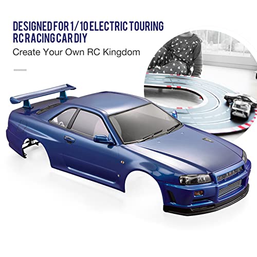 Goolsky Killerbody 48646 Skyline (R34) Finished Body Shell Frame For 1/10 Electric Touring Rc Racing Car Diy (Blue) #TOP1
