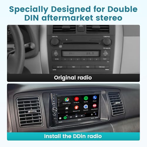 NuIth Double Din Installation Kit, Double Din Radio Mount Cage Bracket for Volkswagen 1998-2009, Double DIN Stereo Cage with Metal Frame for DVD Players, ISO, CD, GPS Navigation
