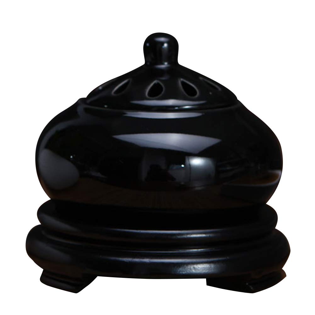 Contrôle de la température de synchronisation Brûleur d'encens, Four électronique d'aromathérapie en céramique, Bois d'agar Huile Essentielle Diffuseur électrique Porcelaine de Maison