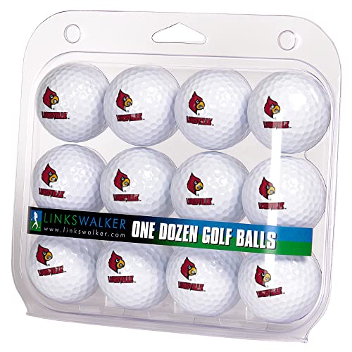 LinksWalker Louisville Cardinals Golf Balls Gift Pack 12 2-Piece Regulation Size Balls