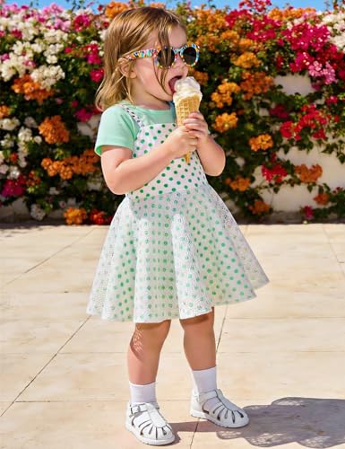Image of QIY Toddler Girl Sandals Little Kids Summer Dress Shoes Open Toe Flats Princess Sandals for School Beach Party