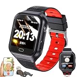 Senioren Sturzerkennung Uhr, 4G Smartwatch mit Sturzerkennung, GPS-Tracker, SOS-Notruf, HD Zwei-Wege-Anruf, IP67 Wasserdicht