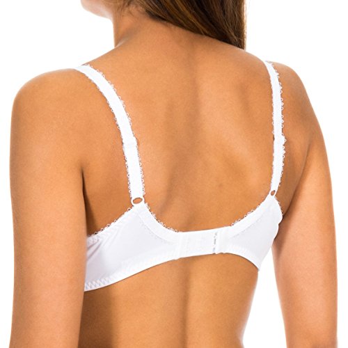 Soutien-gorge blanc 90C Playtex Flower Elegance avec armatures en dentelle