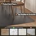 ZPAI Area Floor Mat for Home, 4'×6' Large Black No Slip Waterproof Vinyl Area Rug for Under Dining Room Table, Spill Resistant Hard Floor Protector Cover, Easy Clean Splat Mat for Under High Chair