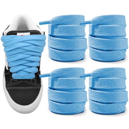 NDTEZUGT �t�@�b�g�V���[���[�X Vans Knu Skool �N���V�b�N�X�P�[�g�V���[�Y�p ��5/8�C���` (1.5cm) �R�b�g�� �r�b�O��������p�C�R 2�g, �x�r�[�u���[, 54"/140cm