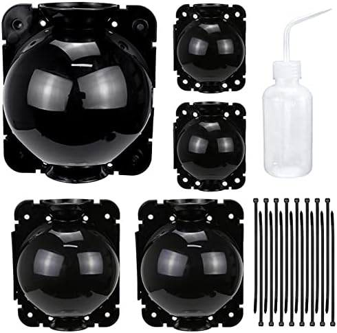 Hysagtek 5 Pcs Plant Rooting Device High Pressure Propagation Ball with 40 Cable Ties and 250ml Watering Bottle, Plant Grafting Box for Garden Rooting Growing Breeding (2S+2M+1L)